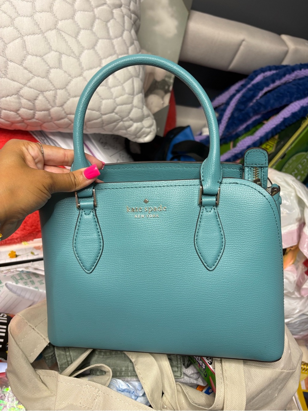 kate spade turquoise dome satchel